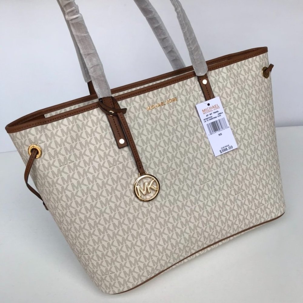 Michael Kors Large Jet Set Top Zip Drawstring Tote